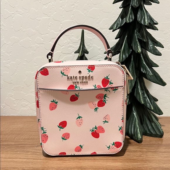 kate spade Handbags - Kate Spade Pink Mini Bag with Strawberry Design